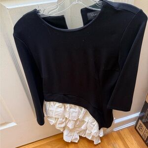 Gracia Black Asymmetrical Top